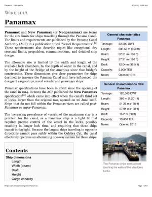 Panamax - Wikipedia 4/20/20, 10�18 AM
