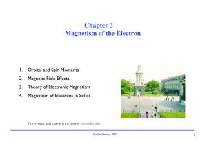 Chapter 3 Magnetism of the Electron