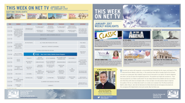 This Week on Net Tv to January 21St Daytime Highlights This Week Sunday at 11 Am Weekdays at 9 Am Weekdays at 12 Noon Every Day Mass at St