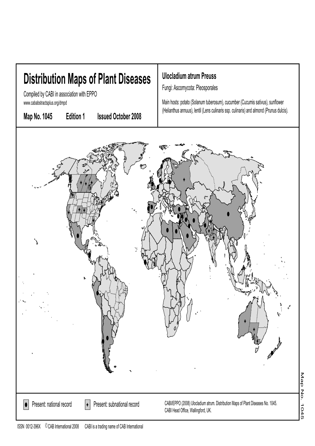 Distribution Maps of Plant Diseases