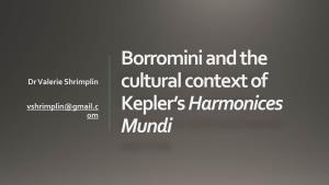 Borromini and the Cultural Context of Kepler's Harmonices Mundi
