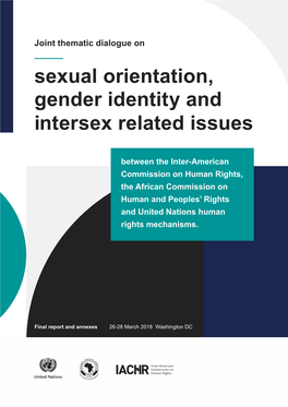 Sexual Orientation, Gender Identity and Intersex Related Issues