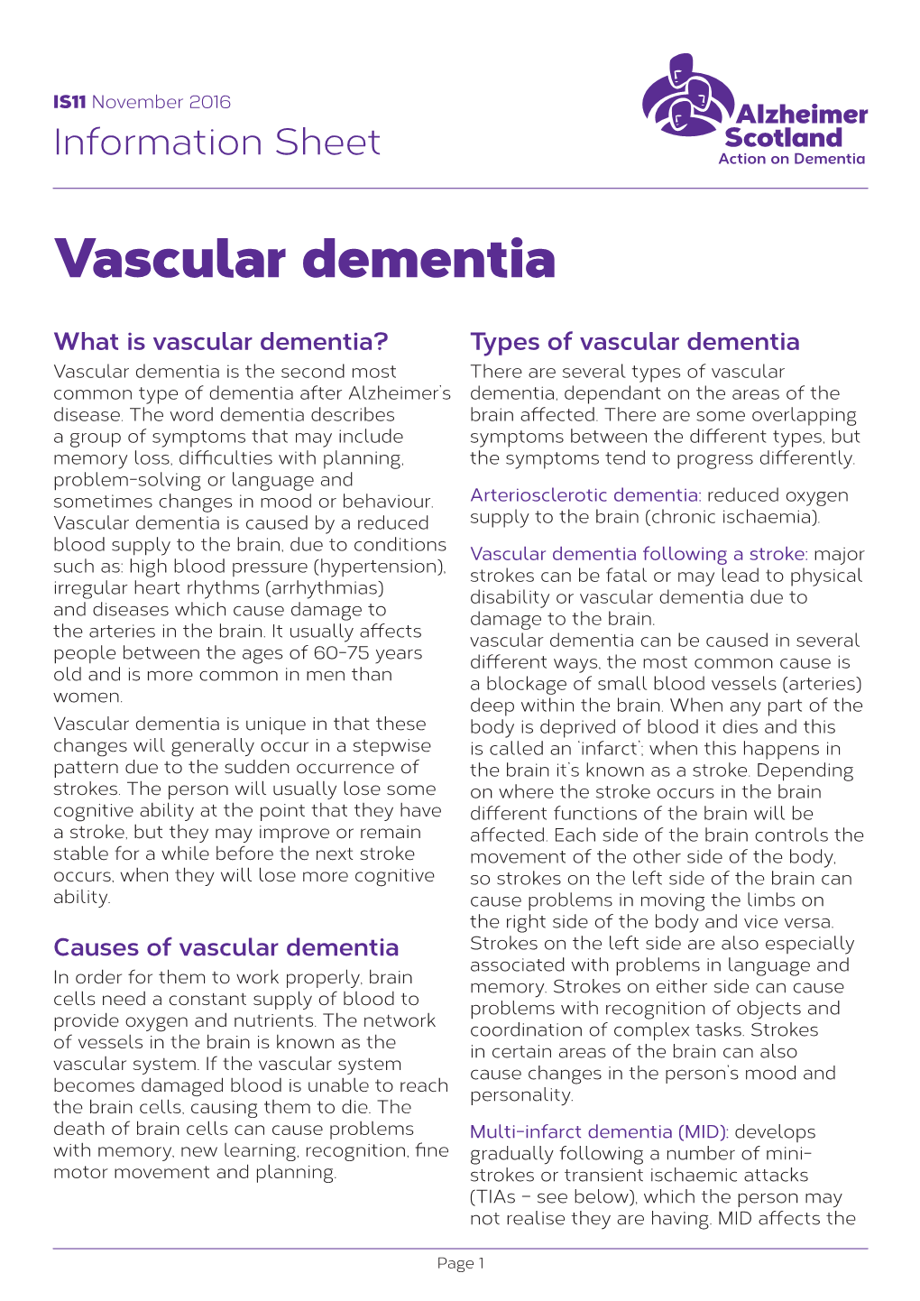 Vascular Dementia