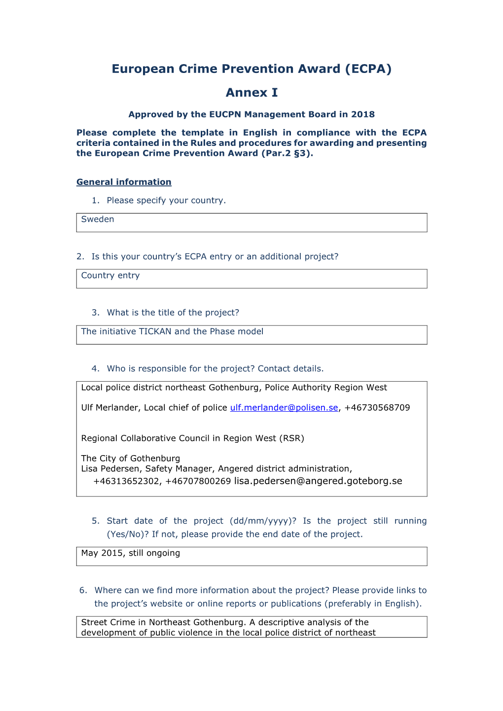 "The Initiative TICKAN and the Phase Model” and "Unlawful