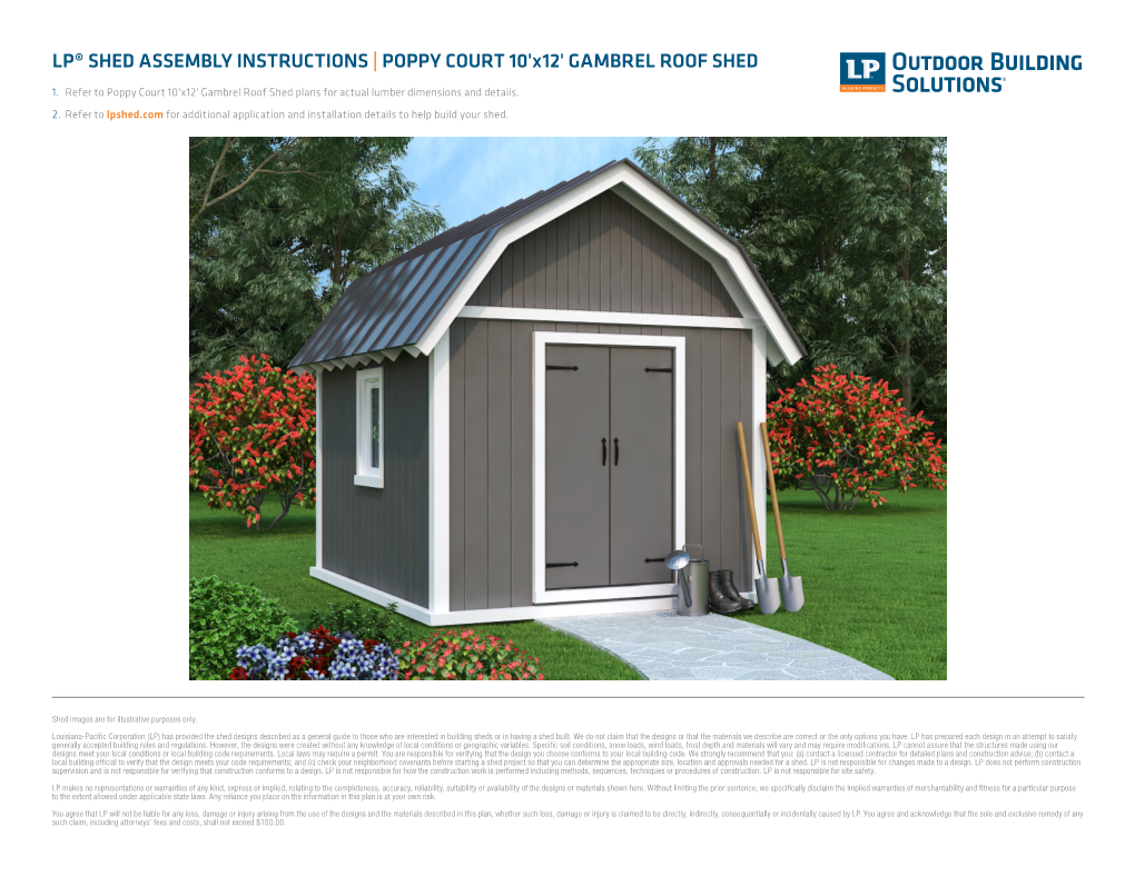 POPPY COURT 10'X12' GAMBREL ROOF SHED