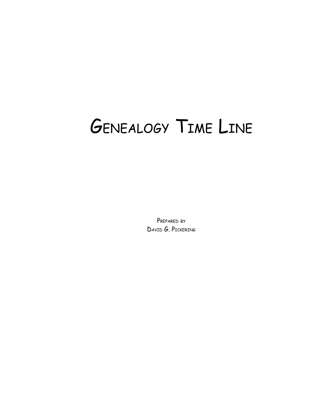Genealogy Time Line