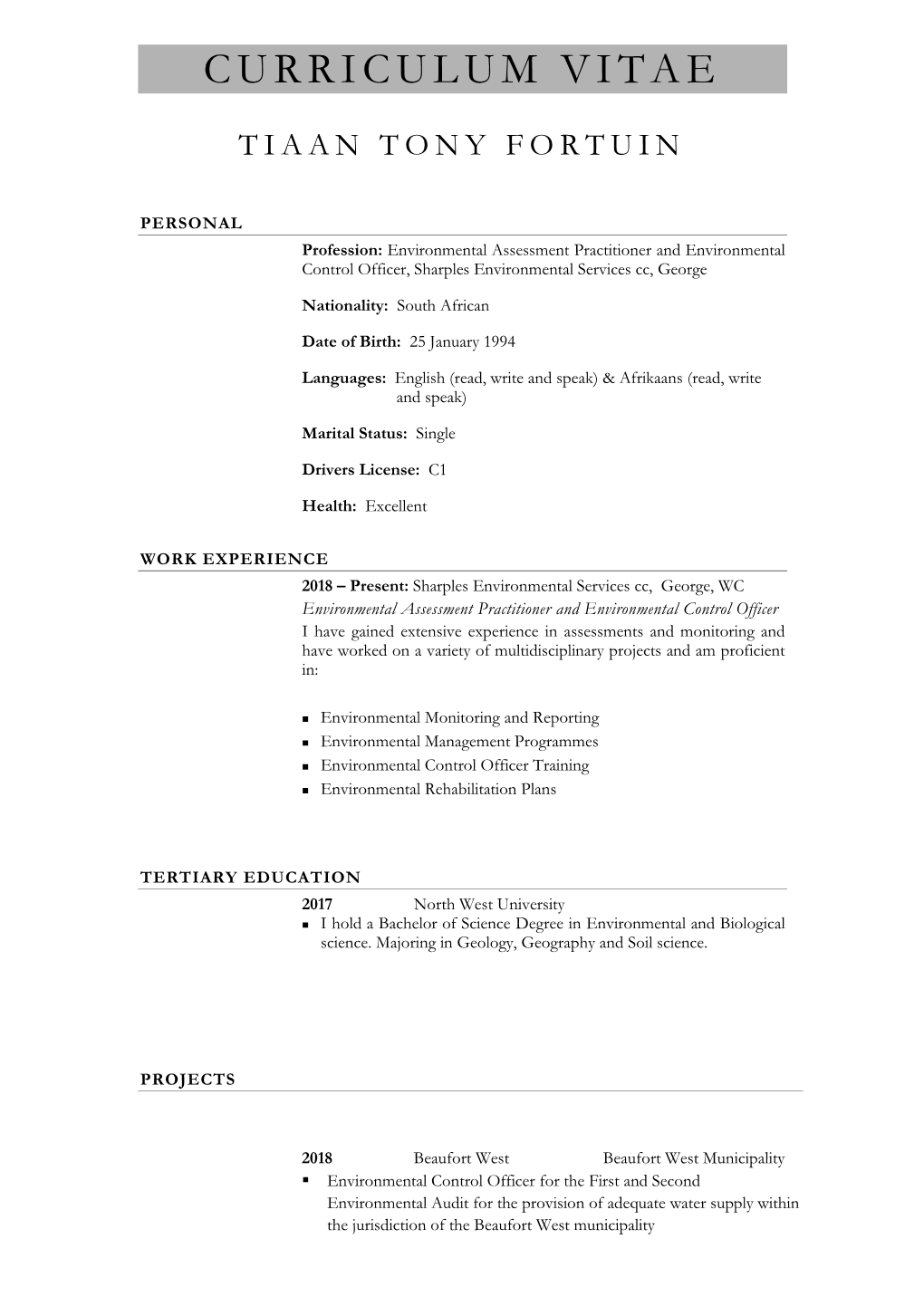 Curriculum Vitae