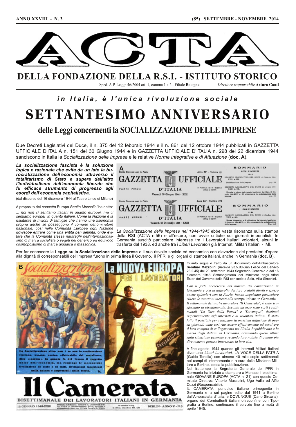 Settantesimo Anniversario