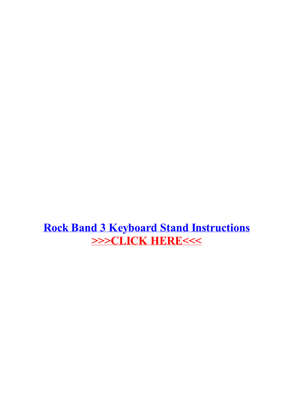 Rock Band 3 Keyboard Stand Instructions