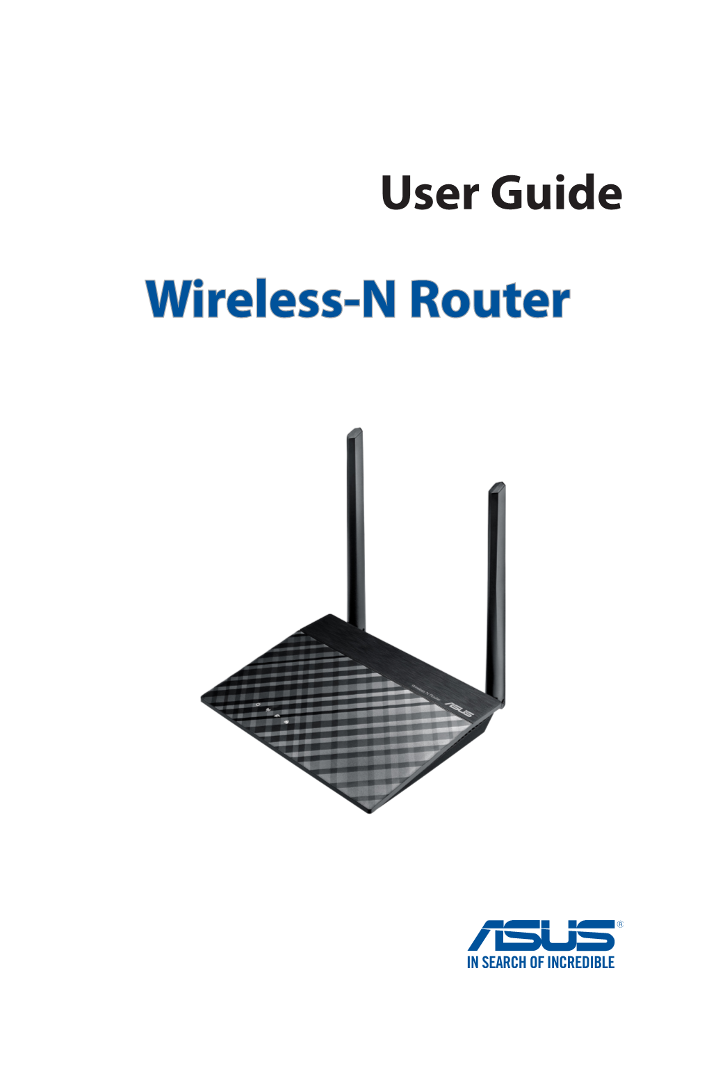 Wireless-N Router E12363 First Edition January 2017