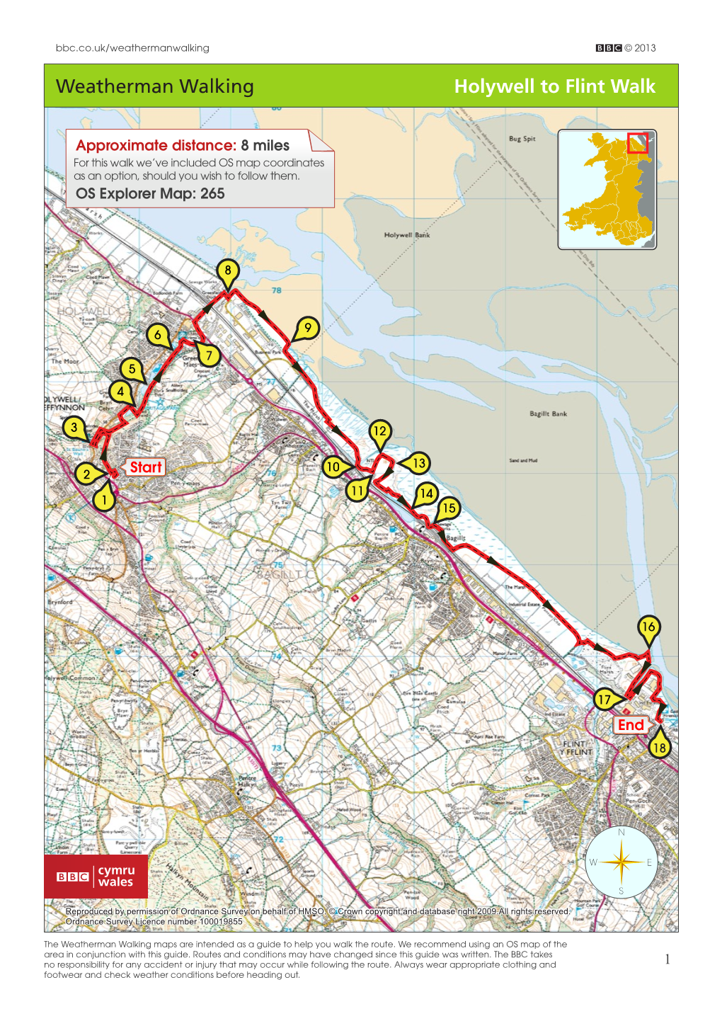 Weatherman Walking Holywell to Flint Walk