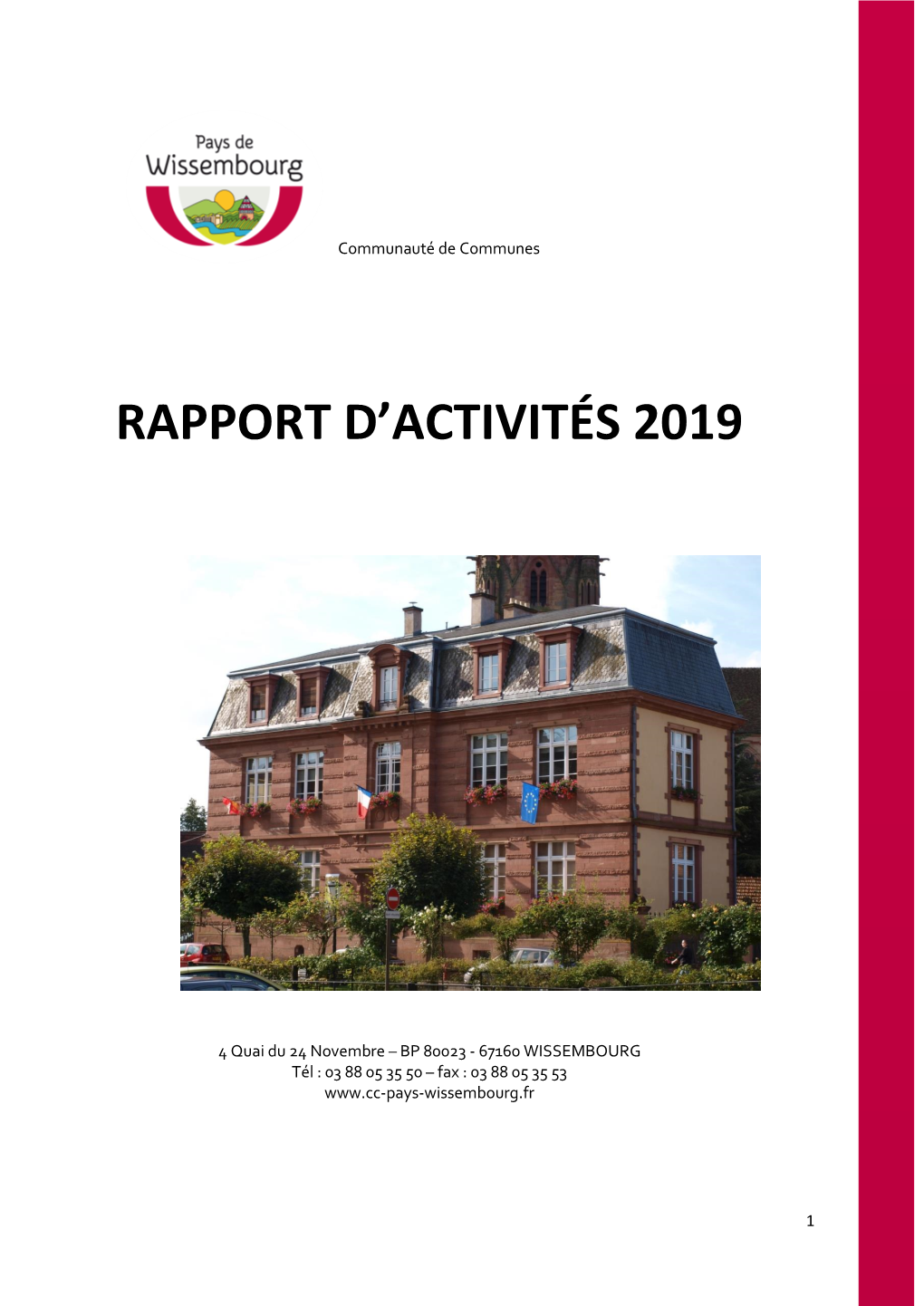 Rapport D'activités 2019