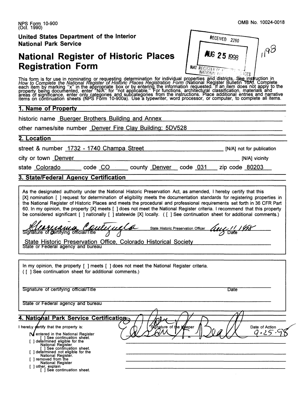 National Register of Historic Places Registration Form