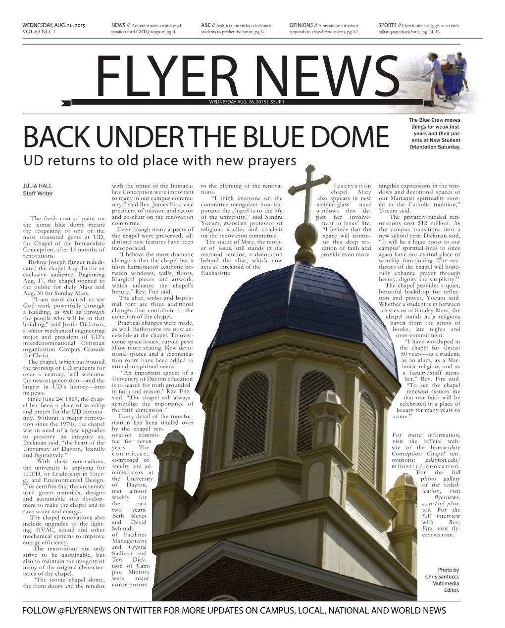 Flyer News, Vol. 63, No. 01