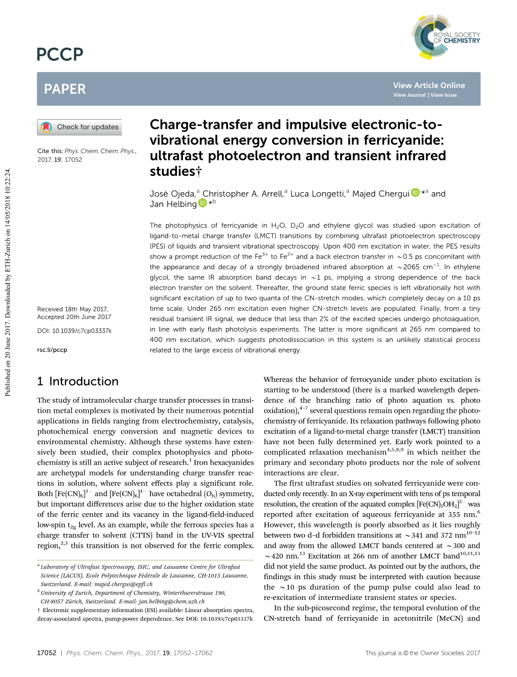 Charge-Transfer and Impulsive Electronic-To-Vibrational Energy Conversion in Ferricyanide