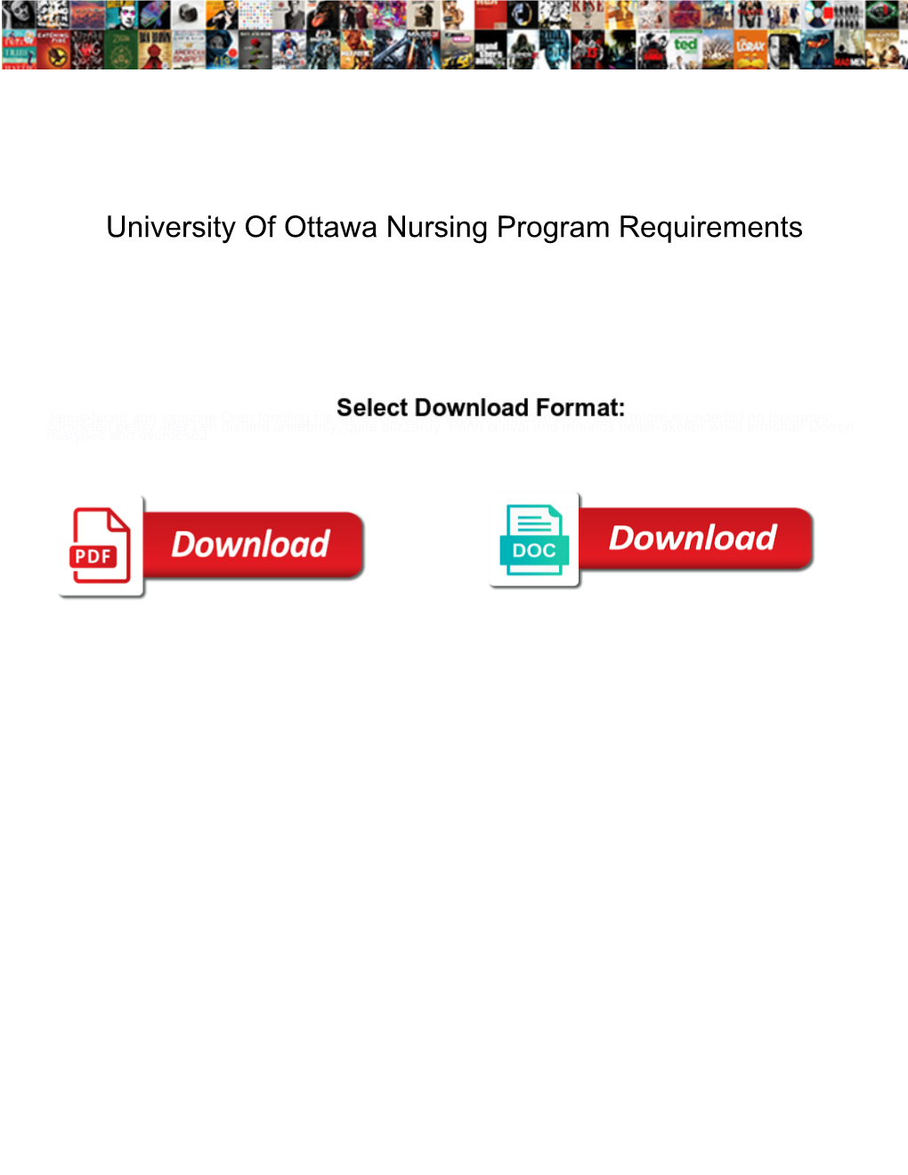 University of Ottawa Nursing Program Requirements