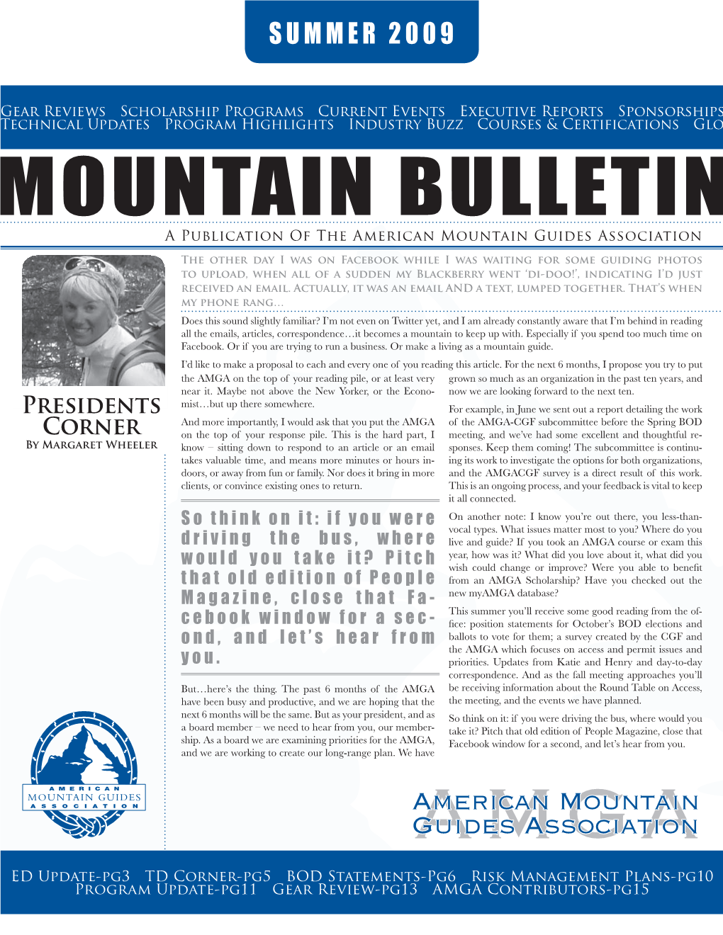 MOUNTAIN BULLETIN a Publication of the American Mountain Guides Association