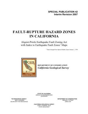 Fault-Rupture Hazard Zones in California
