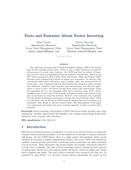 Facts and Fantasies About Factor Investing