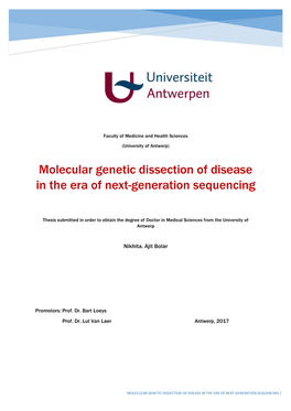 Molecular Genetic Dissection of Disease in the Era of Next-Generation Sequencing