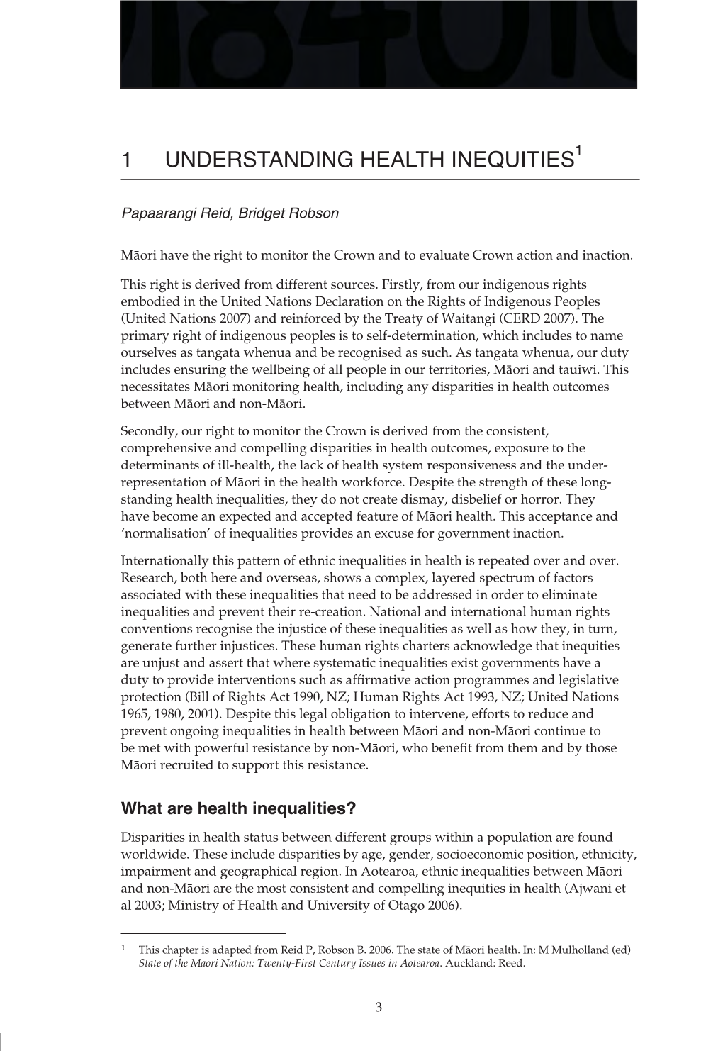 Chapter 1: Understanding Health Inequities