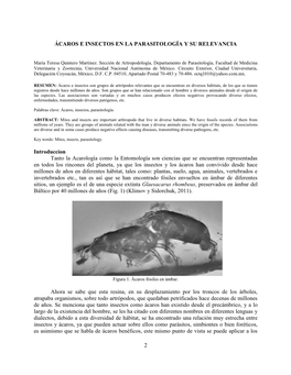 2 Ácaros E Insectos En La Parasitología Y Su