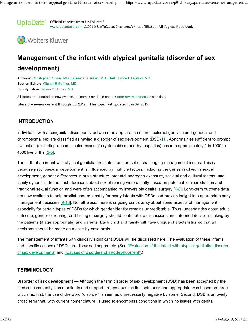 Management Of The Infant With Atypical Genitalia Disorder Of Sex Development Docslib 1528