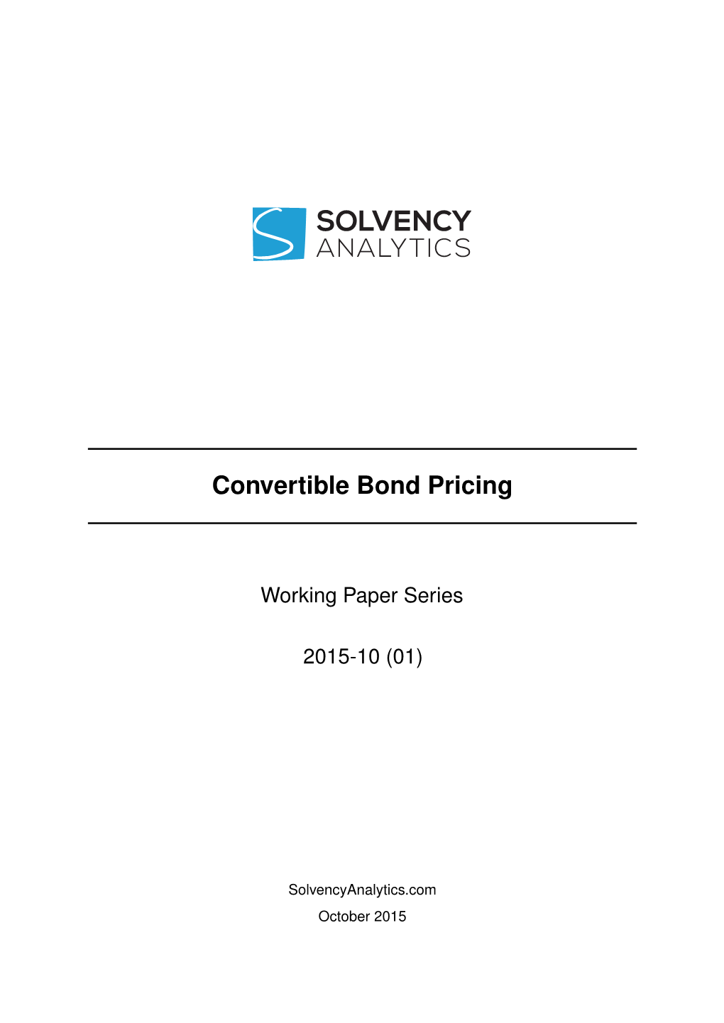 Convertible Bond Pricing