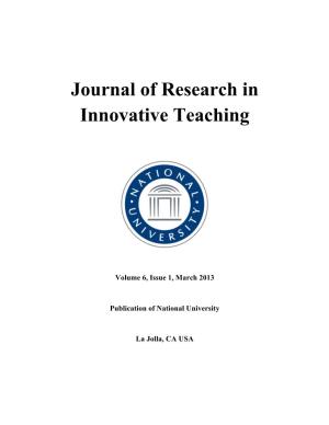 Journal of Research in Innovative Teaching