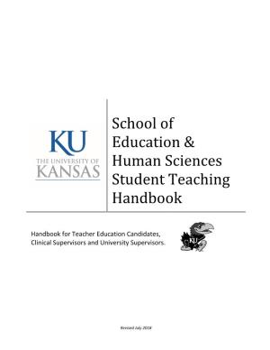 School of Education & Human Sciences Student Teaching Handbook