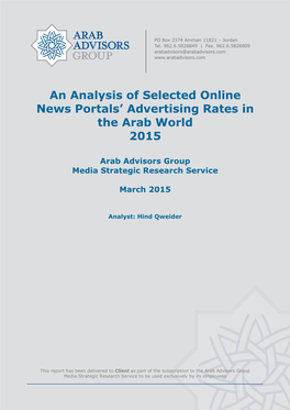 An Analysis of Selected Online News Portals' Advertising Rates in The
