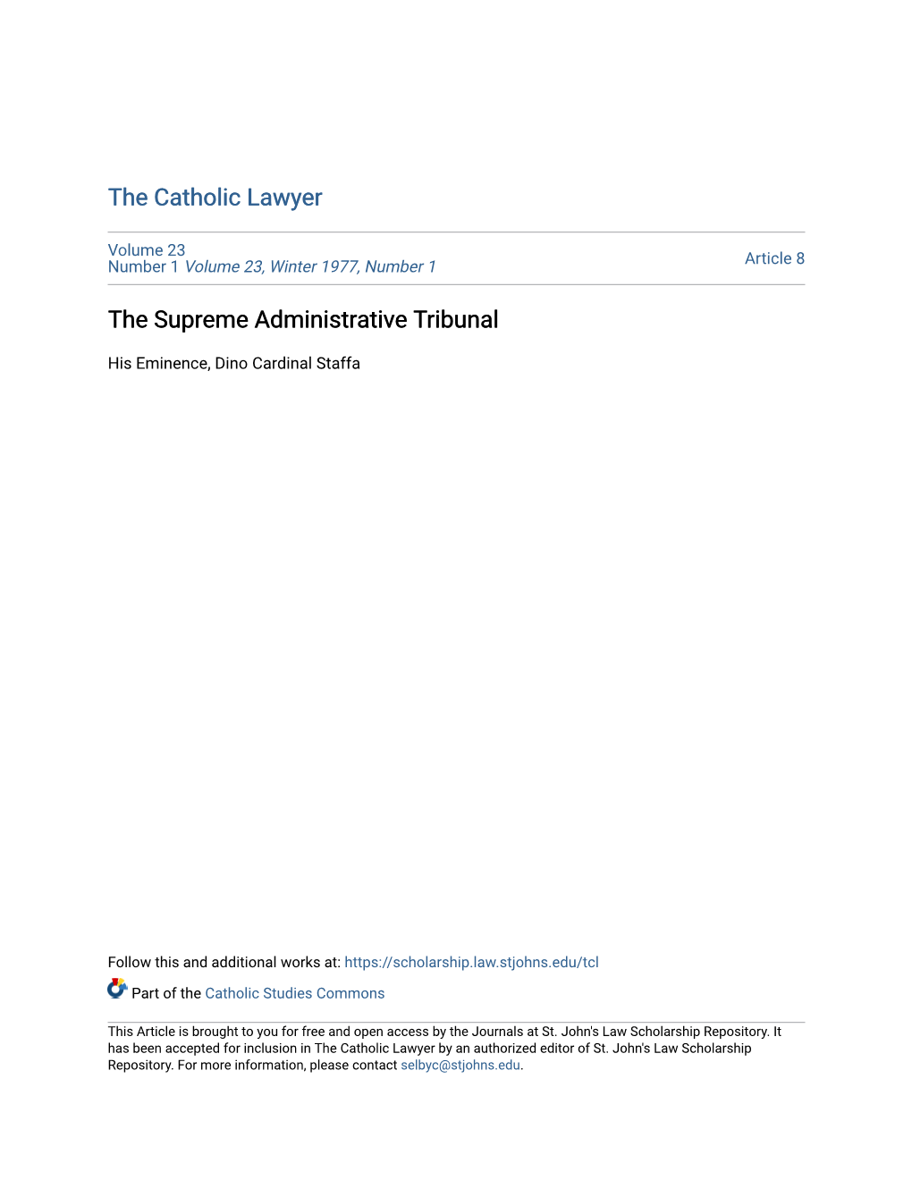 The Supreme Administrative Tribunal