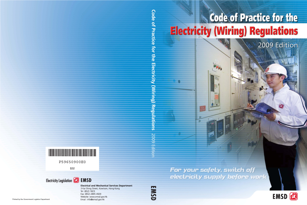 Code of Practice for the Electricity (Wiring) Regulations’ Hereinafter Referred As the ‘Cop’