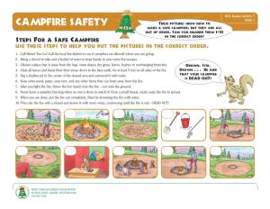 Campfire Safety These Pictures Show How to Make a Safe Campfire, but They Are All out of Order