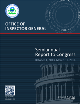 Semiannual Report to Congress, October 1, 2013