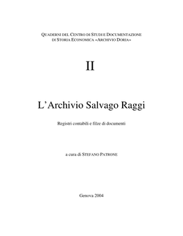 L'archivio Salvago Raggi