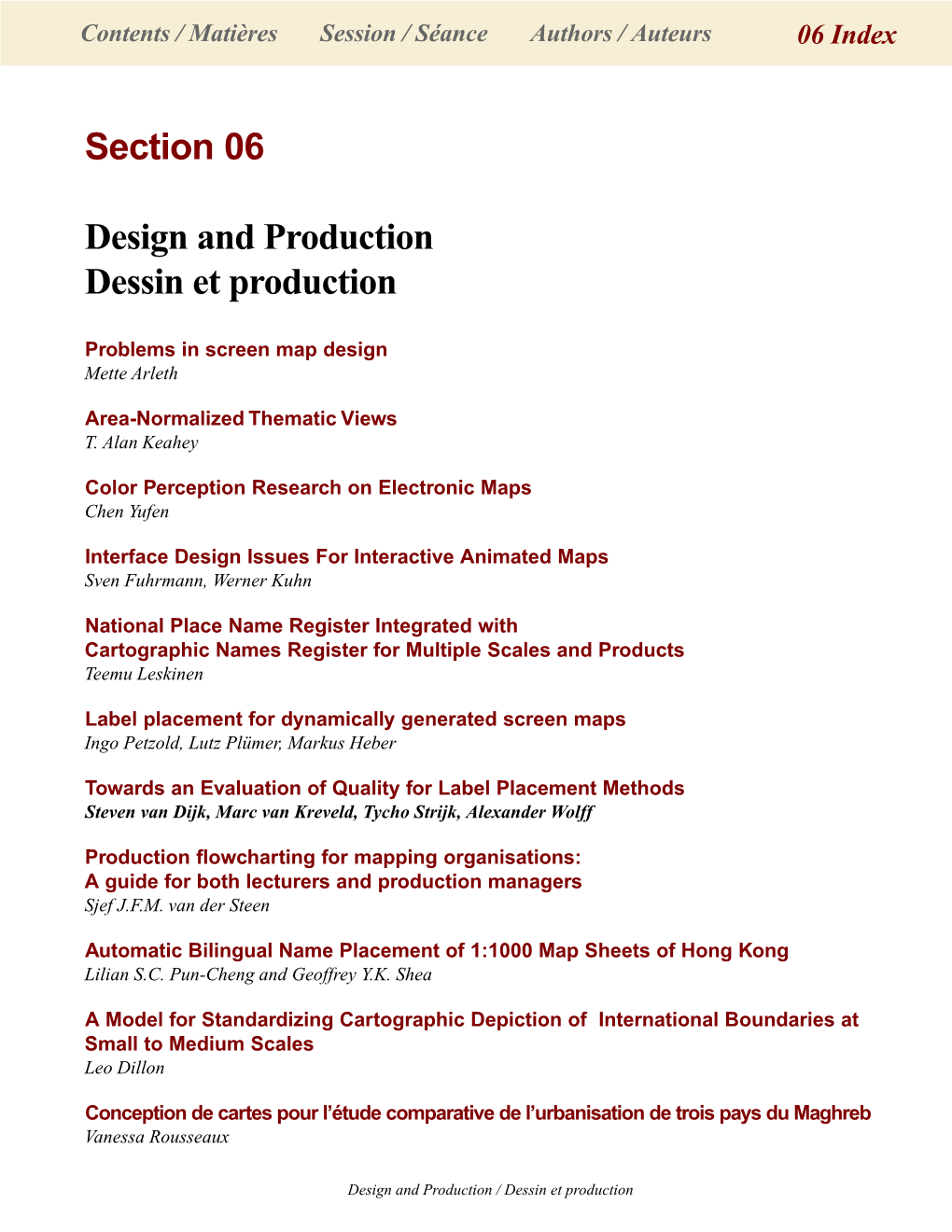 Section 06 Design and Production Dessin Et Production