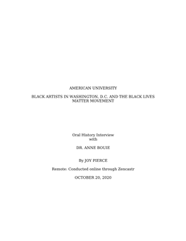 American University Black Artists in Washington, D.C