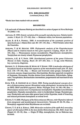 Reconsideration of the Systematic Position of Splachnobryum