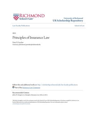 Principles of Insurance Law Peter N