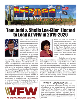 Tom Judd & Sheila Lee-Eiler Elected to Lead AZ VFW in 2019-2020