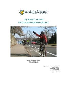 Aquidneck Island Bicycle Wayfinding Project