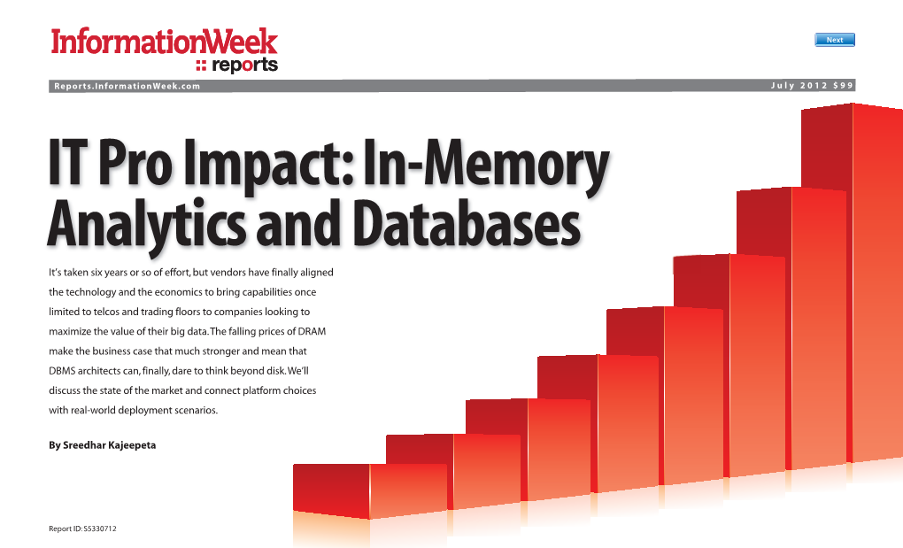 In-Memory Analytics and Databases