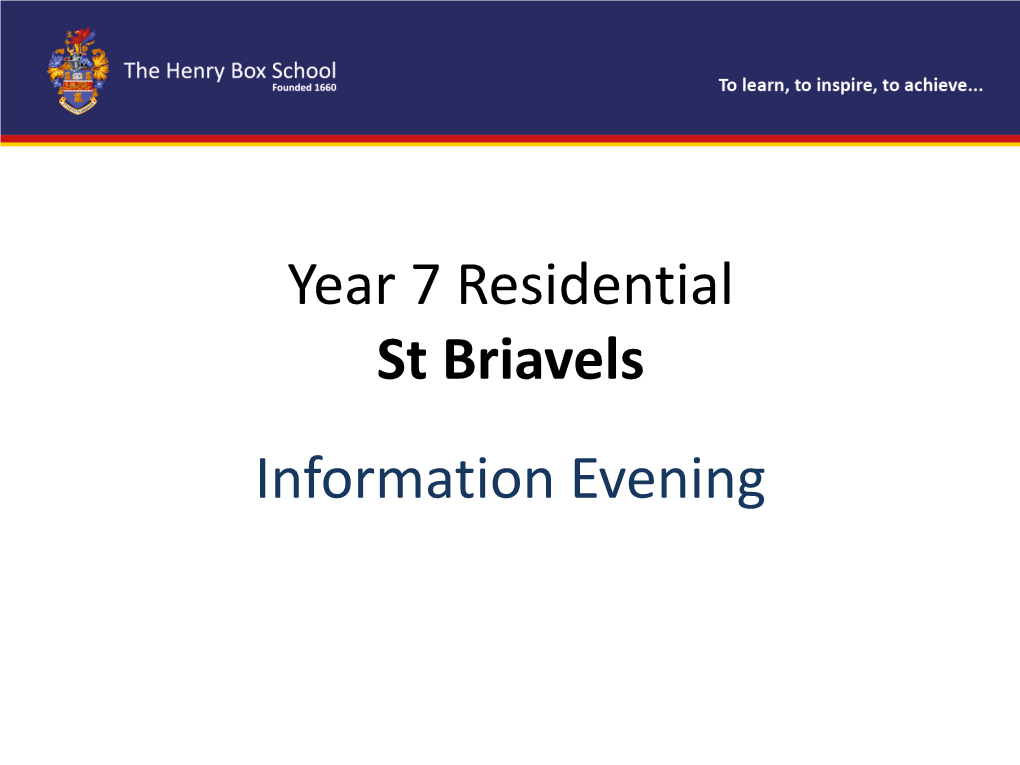 St Briavels Information Evening Why St Briavels