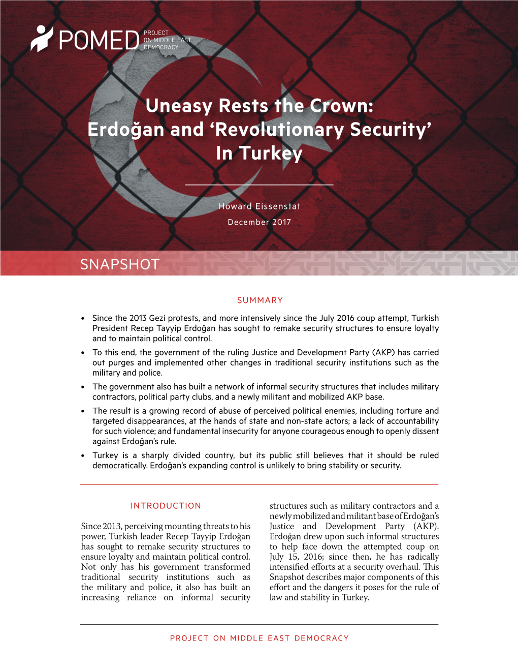 Erdoğan and ‘Revolutionary Security’ in Turkey