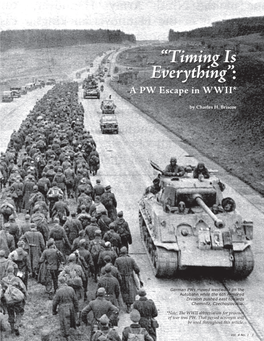 “Timing Is Everything”: a PW Escape in WWII*