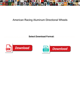 American Racing Aluminum Directional Wheels