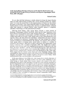 Anak Agung Banyu Perwita. Indonesia and the Muslim World: Islam and Secularism in the Foreign Policy of Soeharto and Beyond