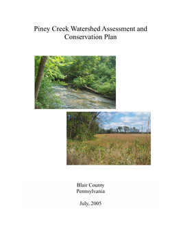 Piney Creek Watershed Assessment and Conservation Plan