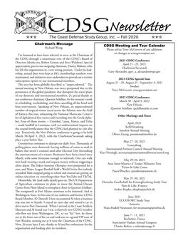 CDSG Newsletter - Fall 2020 Page 2
